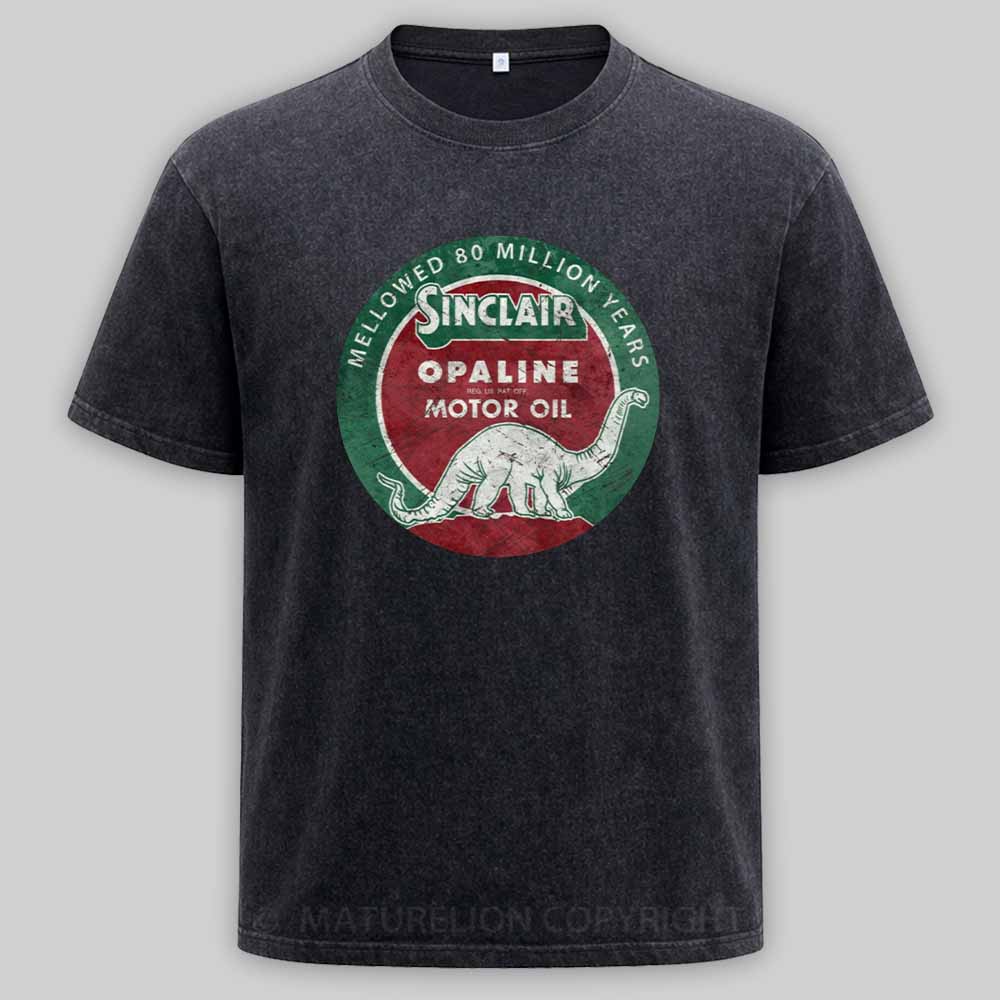 Maturelion Diplodocus Motor Oil V01 Washed T-shirt