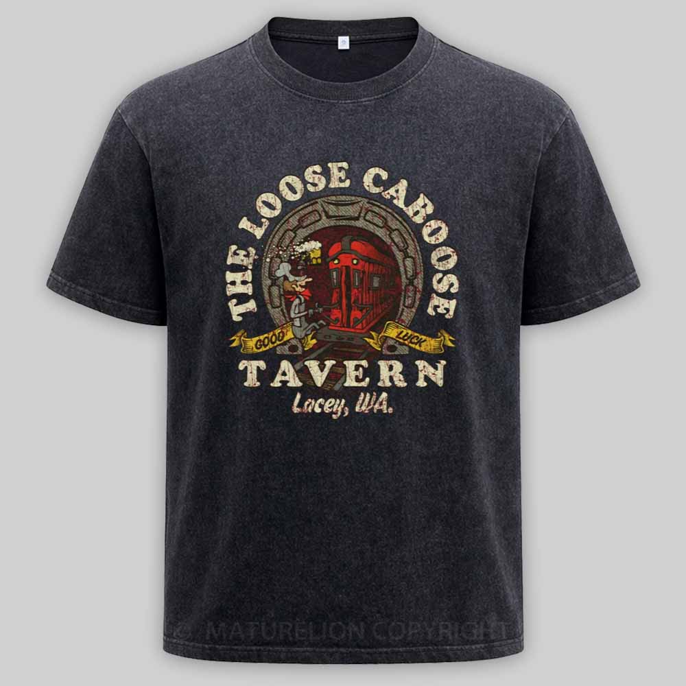 Maturelion The Loose Caboose Tavern 1967 Washed T-shirt