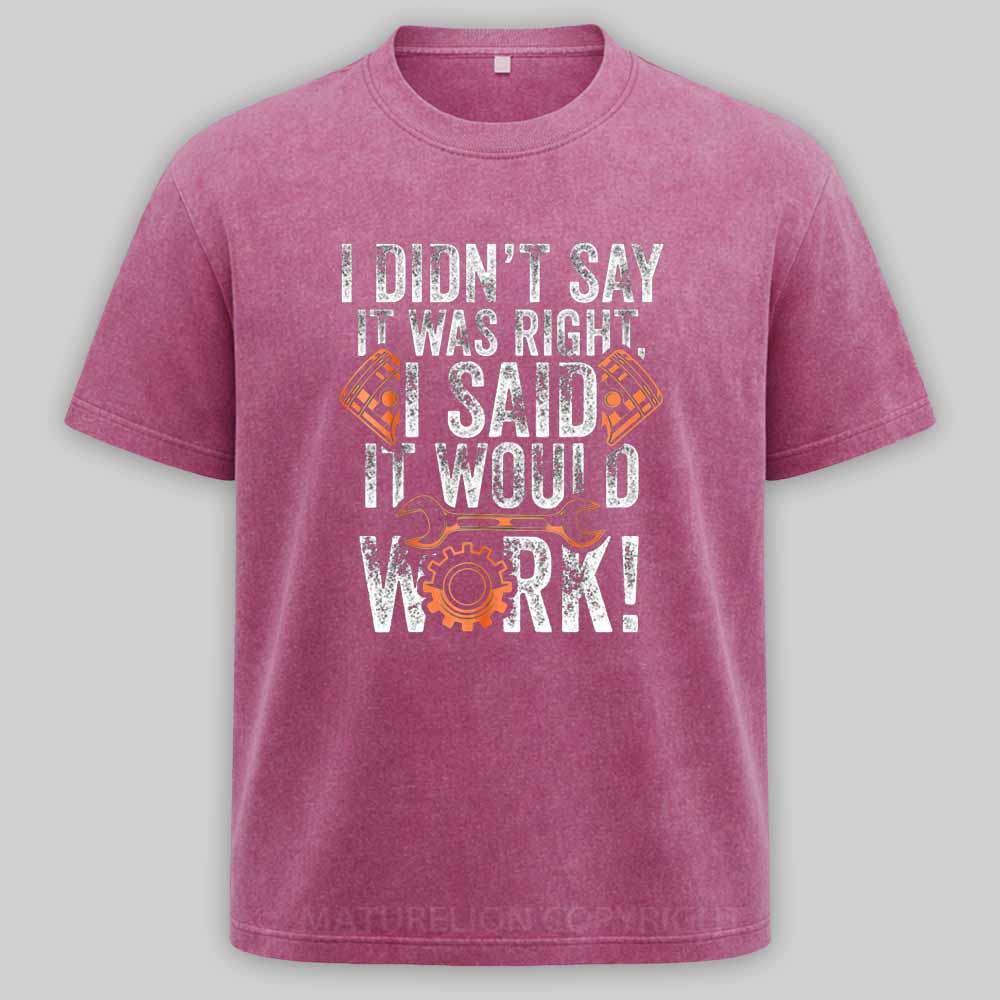 Maturelion Diesel Mechanic For Men With Saying Gift for MechanicsWashed T-shirt