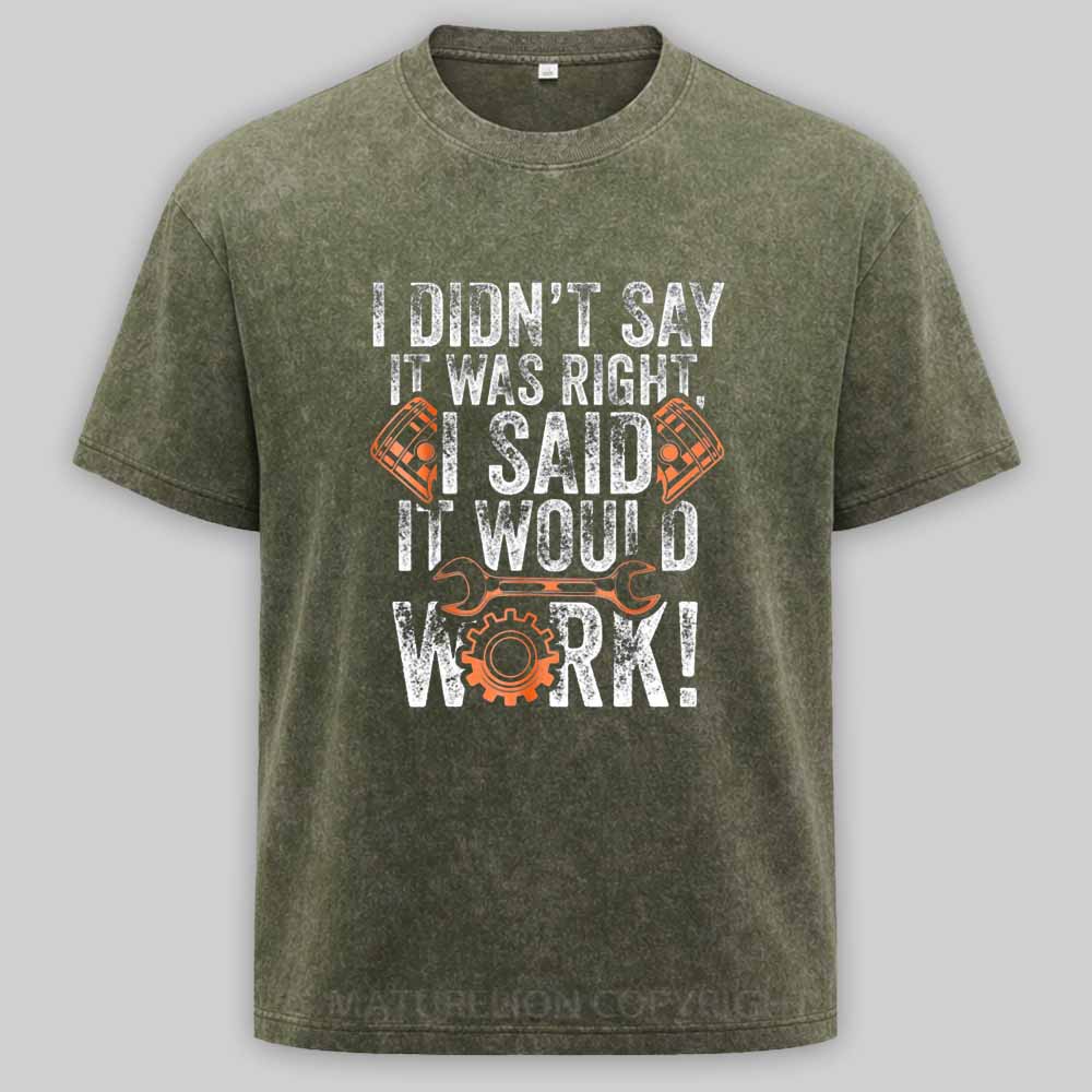 Maturelion Diesel Mechanic For Men With Saying Gift for MechanicsWashed T-shirt