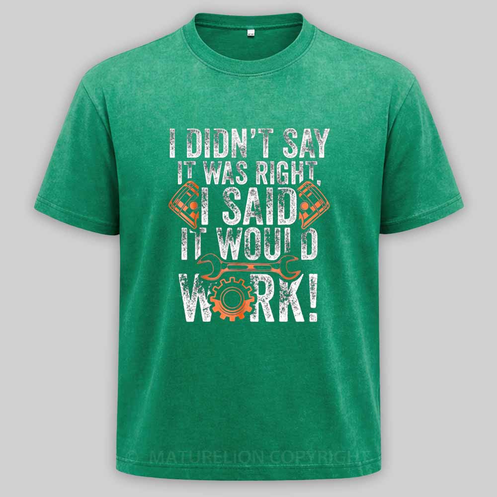 Maturelion Diesel Mechanic For Men With Saying Gift for MechanicsWashed T-shirt