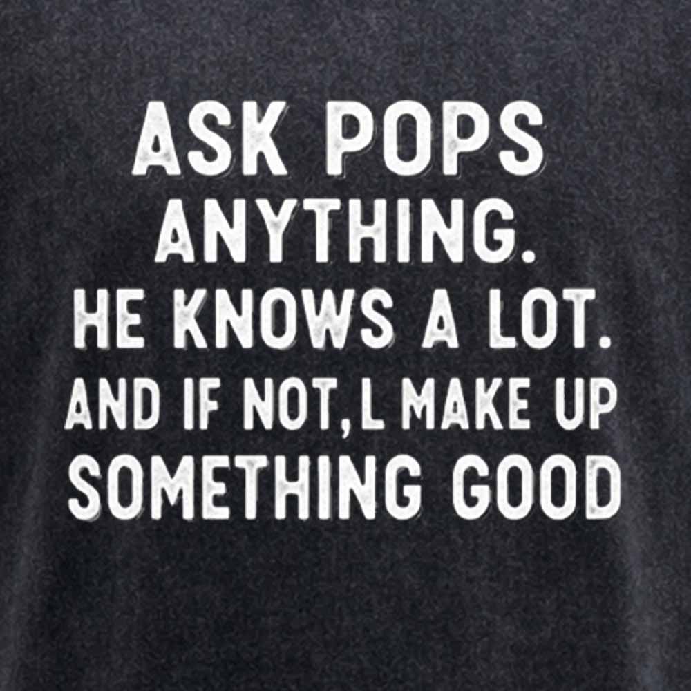 Maturelion Ask Pops Anything Washed T-shirt