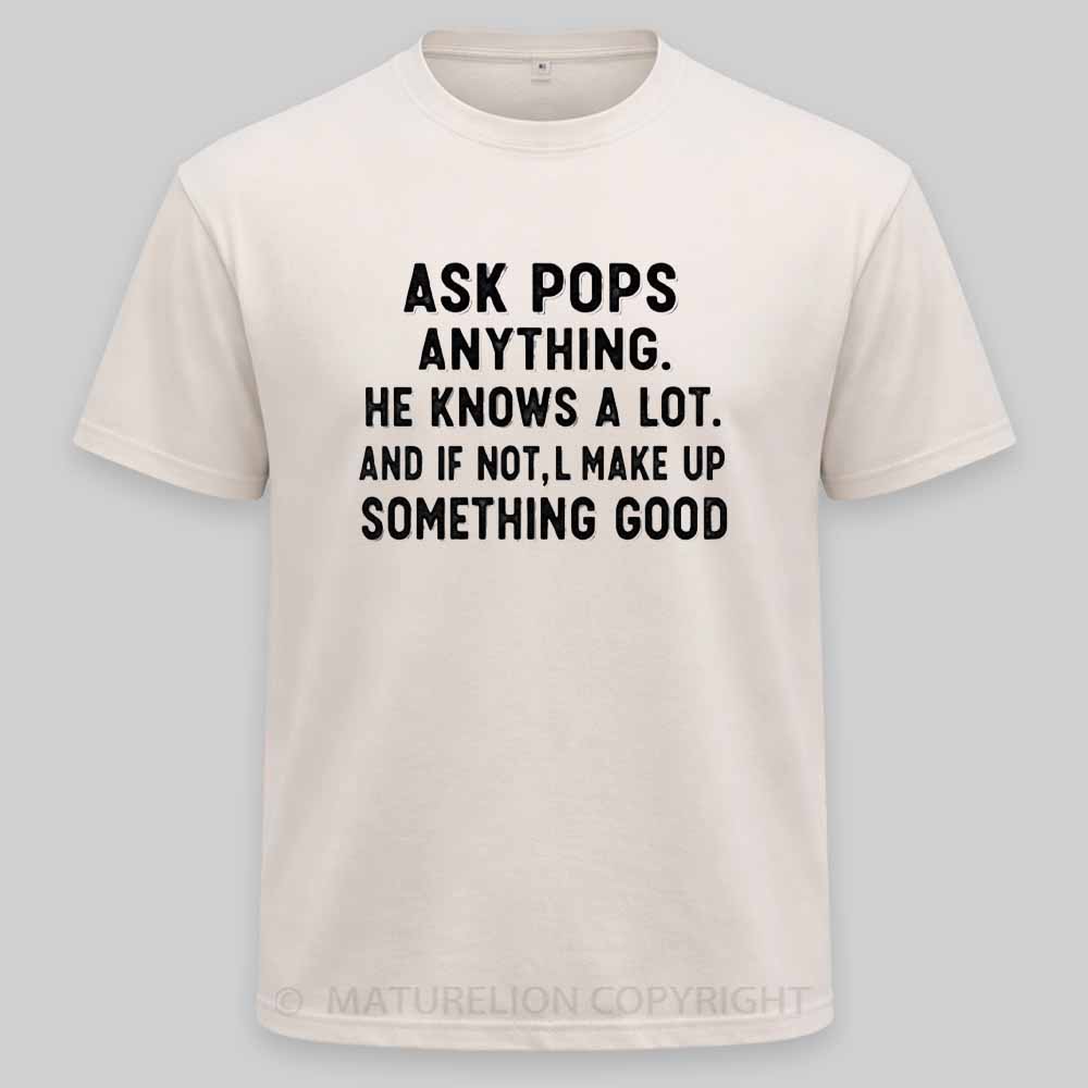 Maturelion Ask Pops Anything Washed T-shirt