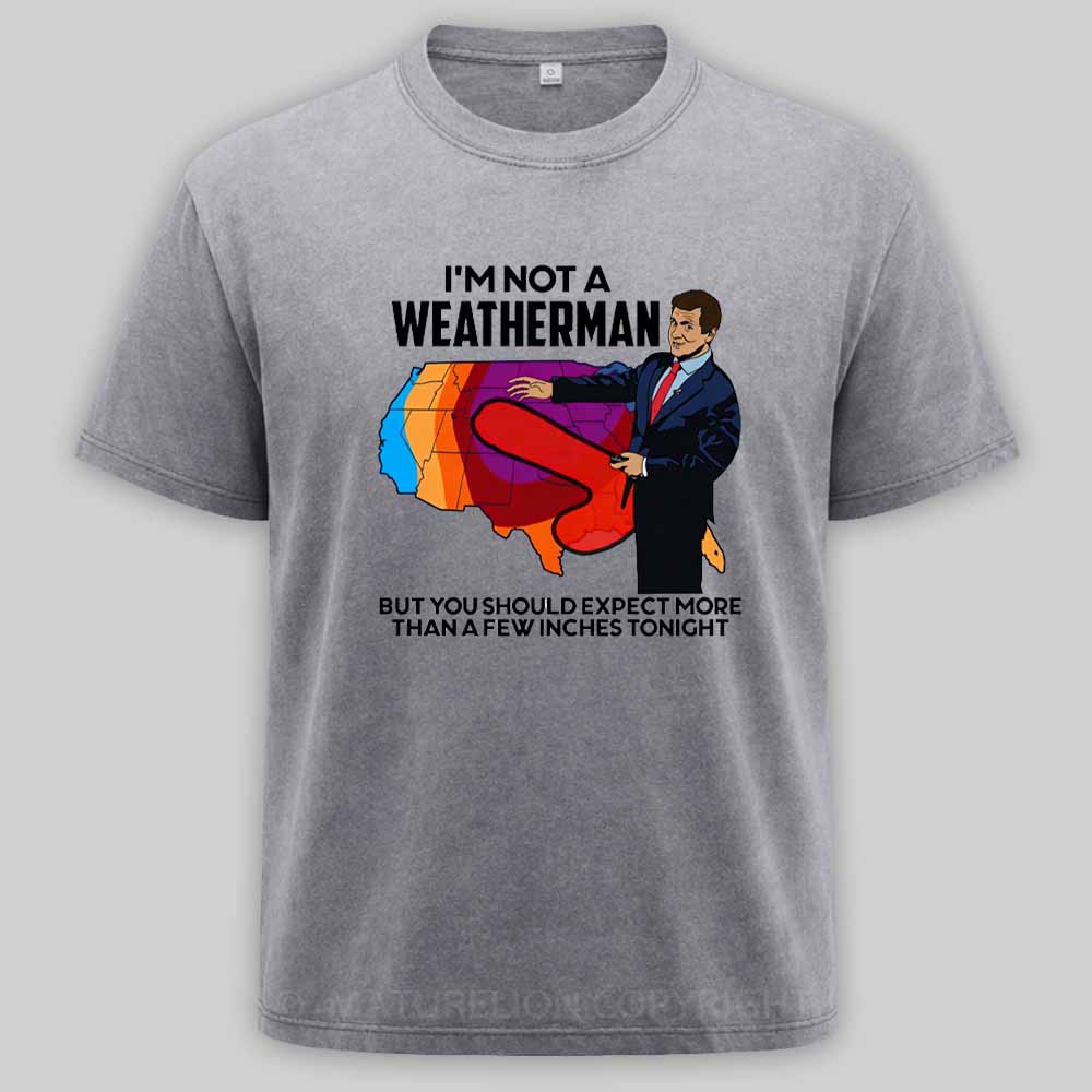 Maturelion I'm Not a Weatherman, But You Can Expect a Few Inches Washed T-shirt