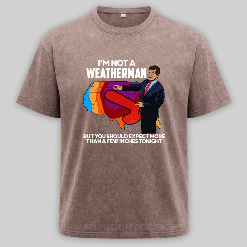 Maturelion I'm Not a Weatherman, But You Can Expect a Few Inches Washed T-shirt