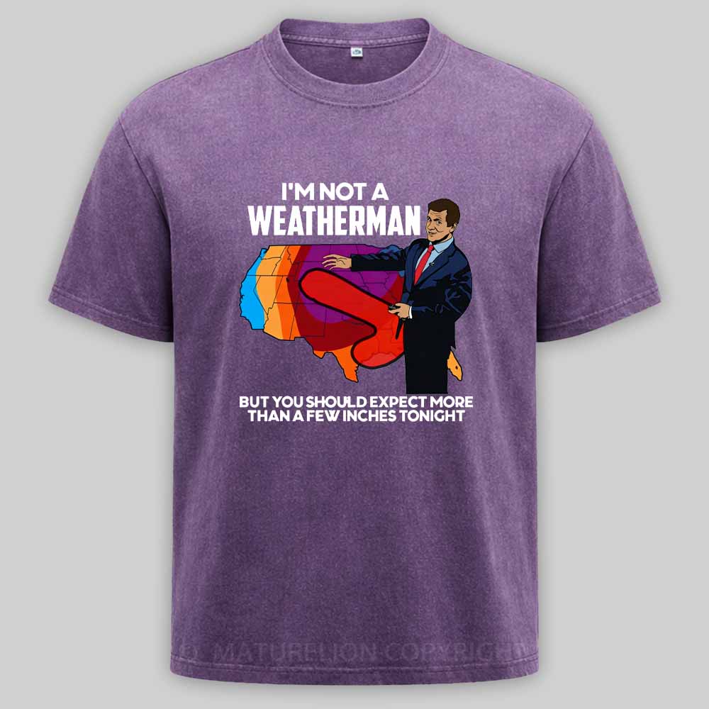 Maturelion I'm Not a Weatherman, But You Can Expect a Few Inches Washed T-shirt