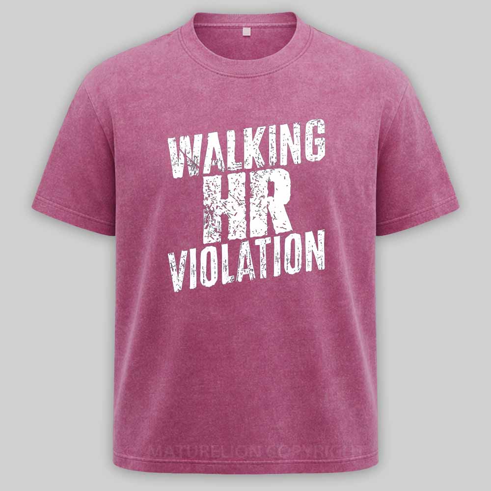 Maturelion Walking HR Violation Washed T-shirt