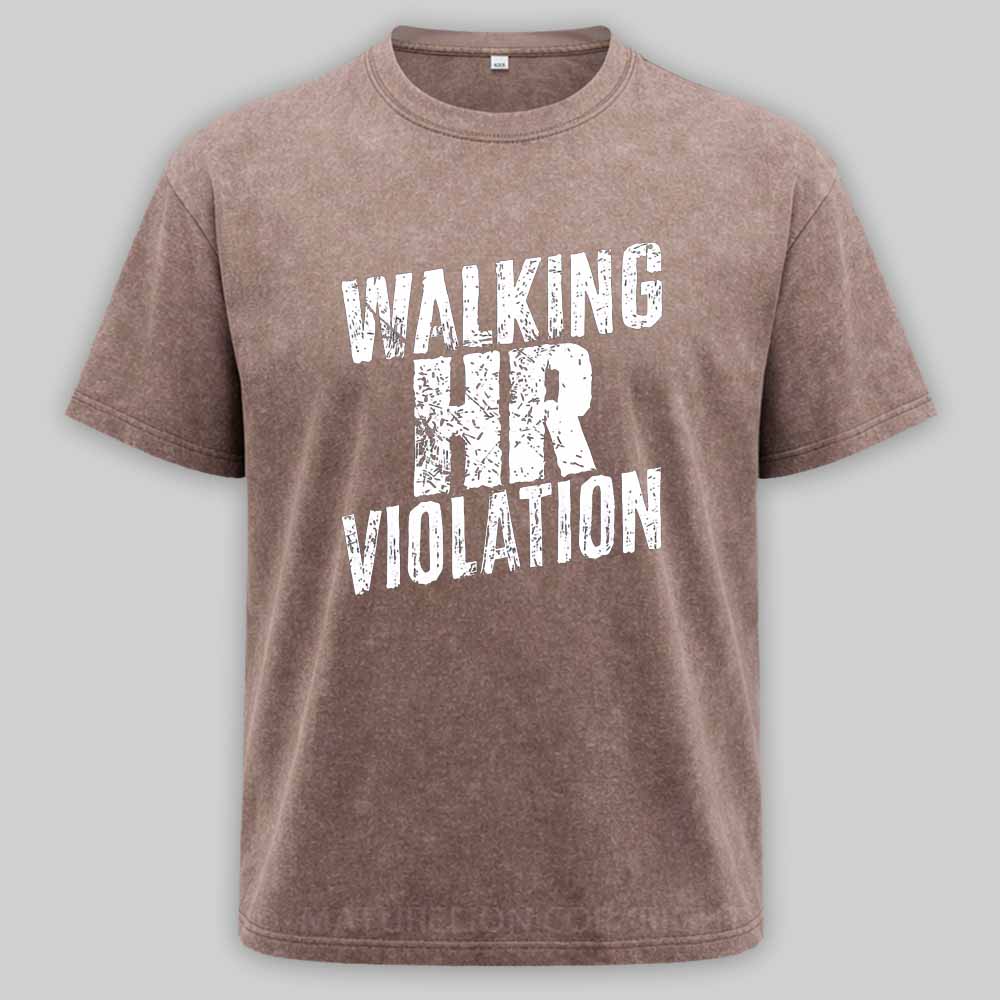 Maturelion Walking HR Violation Washed T-shirt