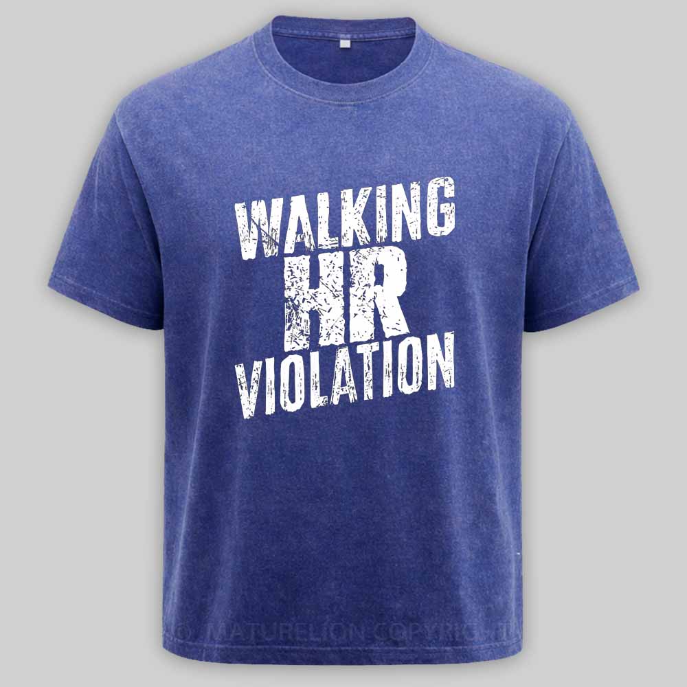 Maturelion Walking HR Violation Washed T-shirt