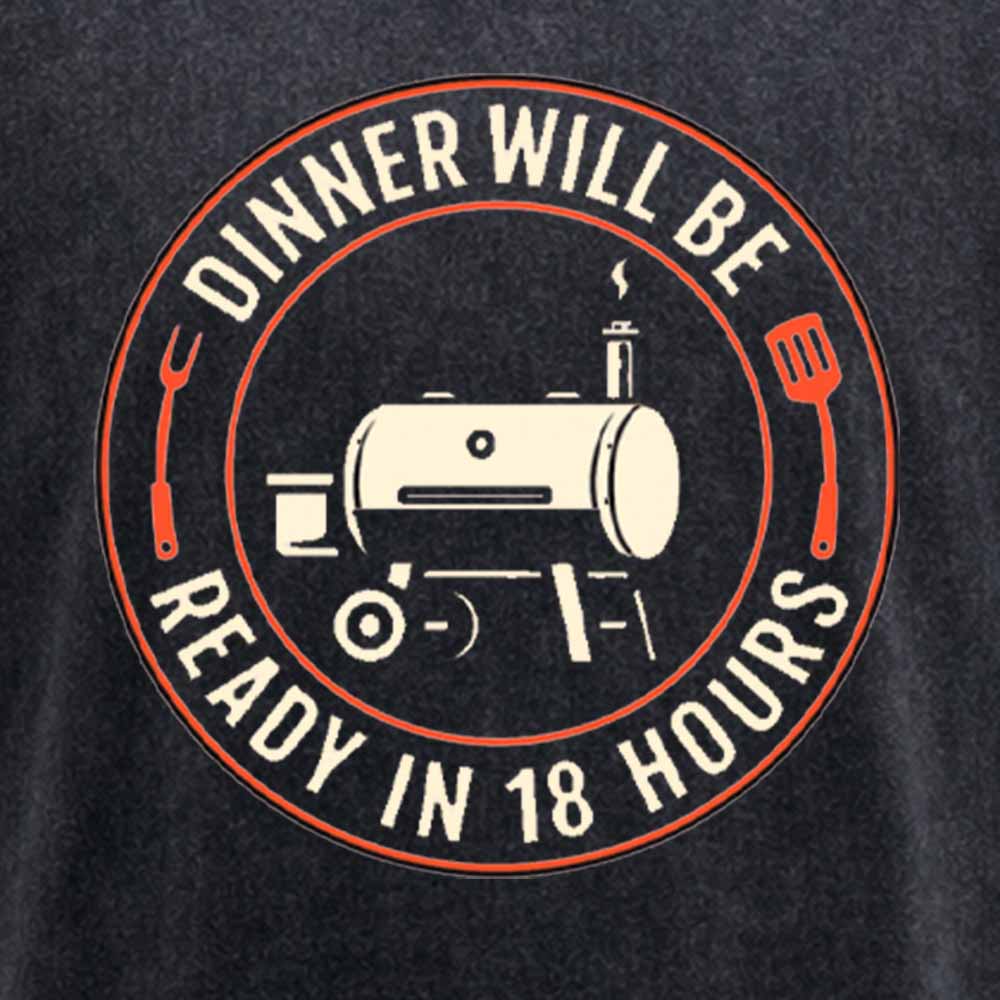 Maturelion BBQ Dad Smoker Humor – 18 Hour Meat Master Washed T-shirt