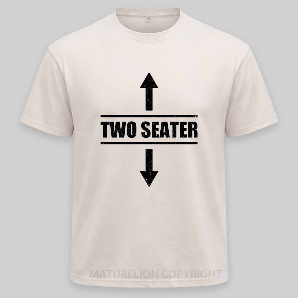 Maturelion Two Seater Arrows Funny College Humor Sarcastic Washed T-shirt
