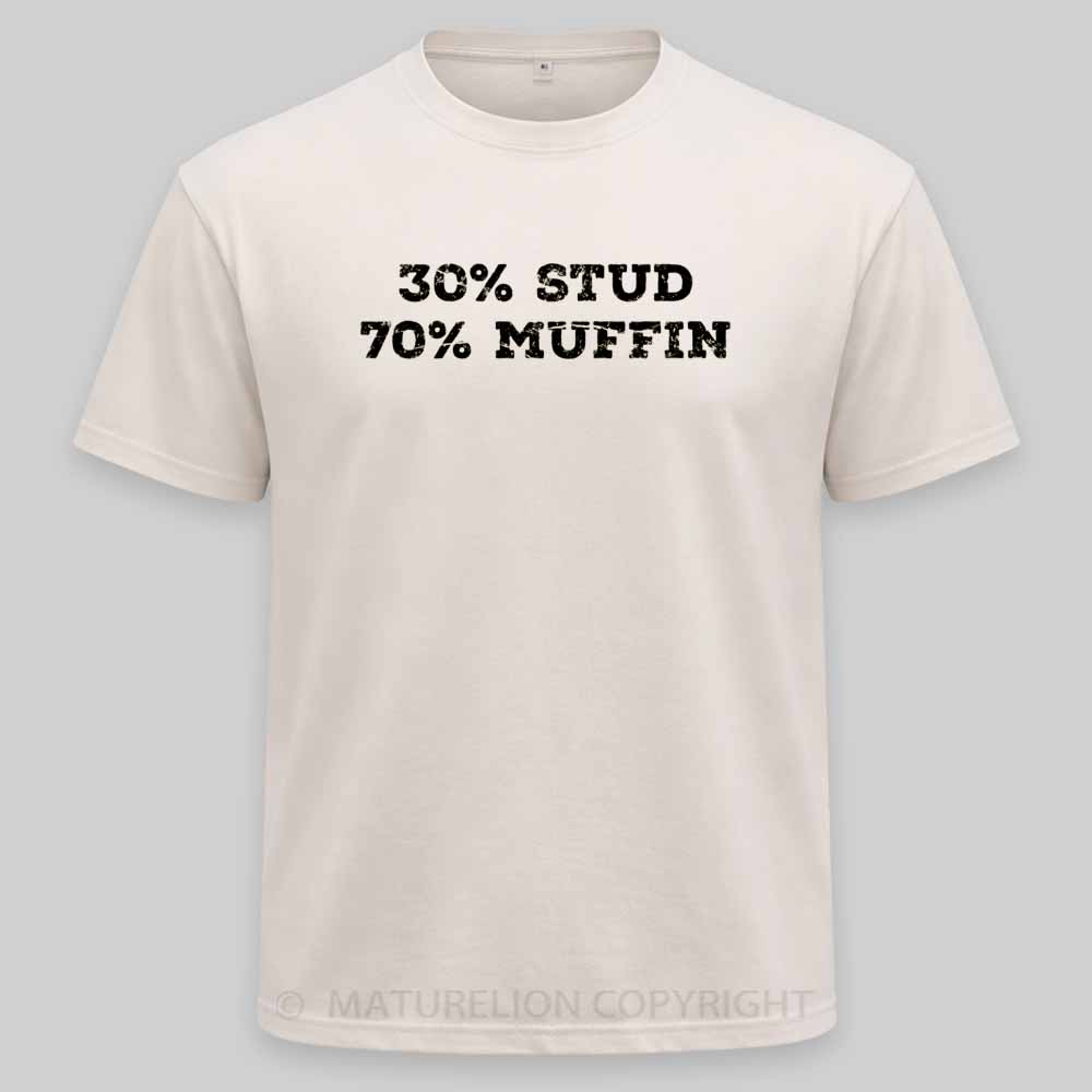 Maturelion 30% Stud 70% Muffin - funny valentines day Washed T-shirt