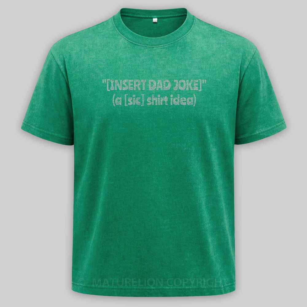 Maturelion Dad Joke Washed T-shirt