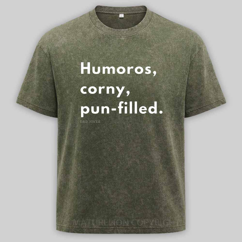 Maturelion Dad joke! Washed T-shirt