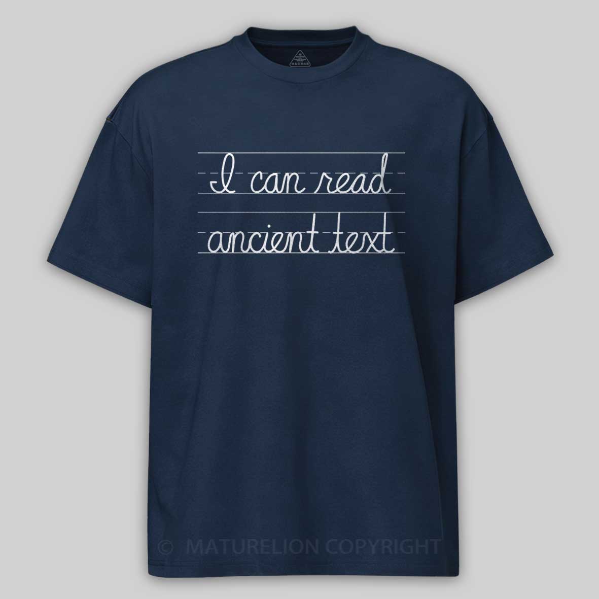 Maturelion Ancient Text Cotton T-shirt