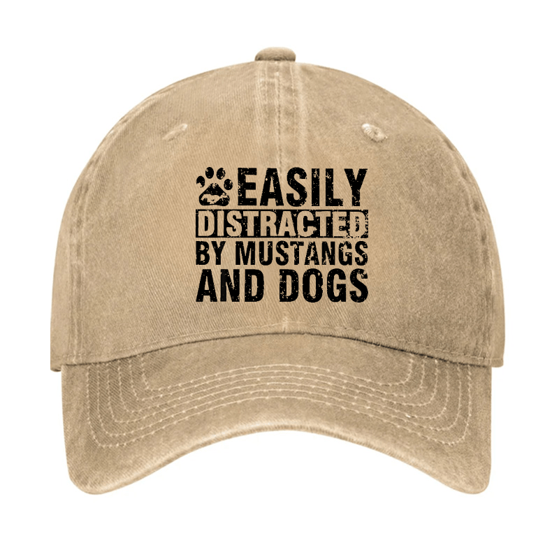Easily Distracted By Mustangs And Dogs Cap-Maturelion