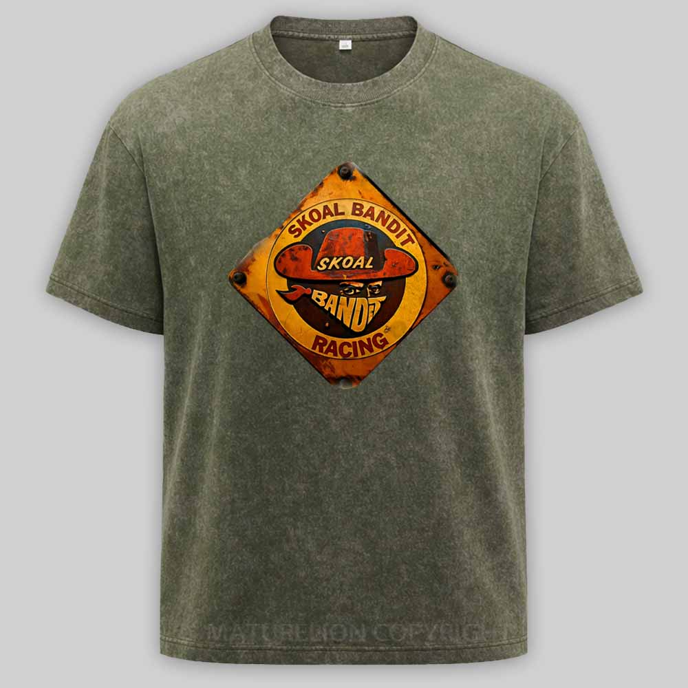 Maturelion Vintage Skoal Bandit Racing Washed T-shirt
