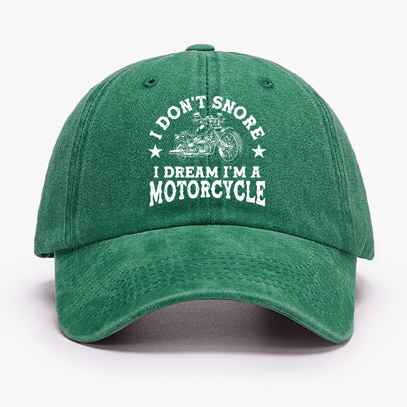 I Don't Snore I Dream I'm A Motorcycle Funny Cap-Maturelion
