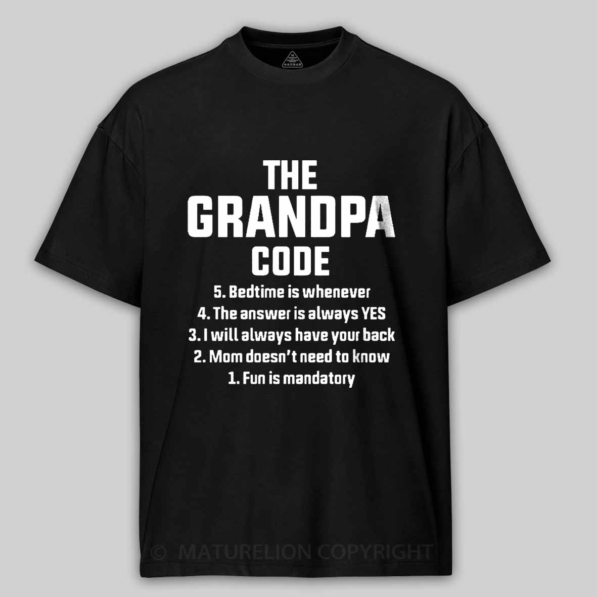 Maturelion Men's T-Shirt The Grandpa Code Cotton T-Shirt