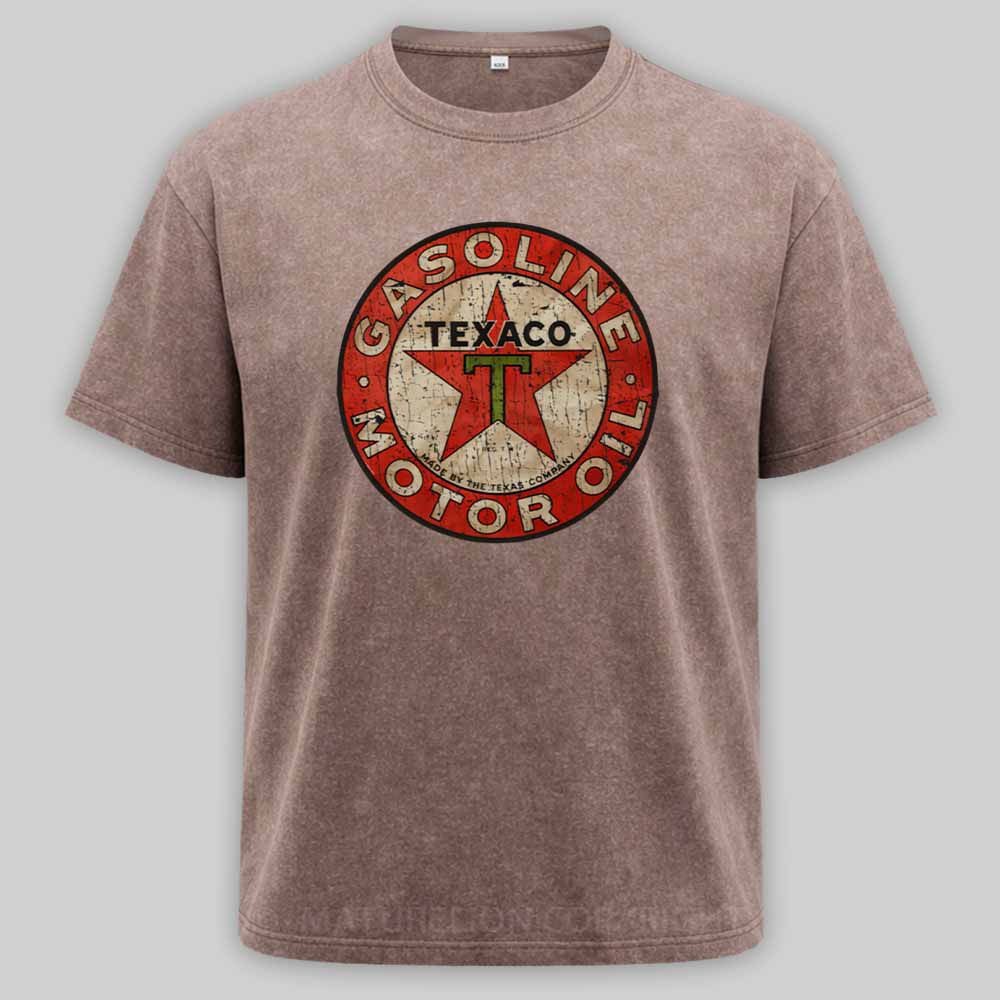 Maturelion Texaco - Vintage Gasoline Motor Oil Washed T-shirt