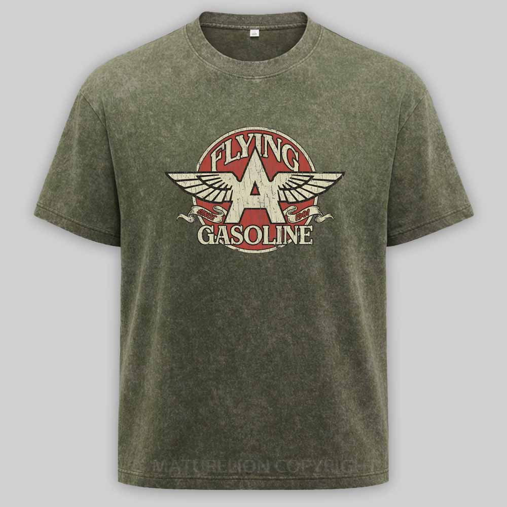 Maturelion Flying A Gasoline 1901 Washed T-shirt