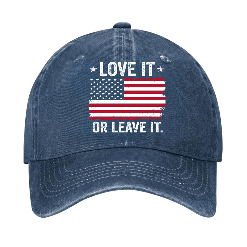 Men'S Love It Or Leave It USA Flag Cap-Maturelion