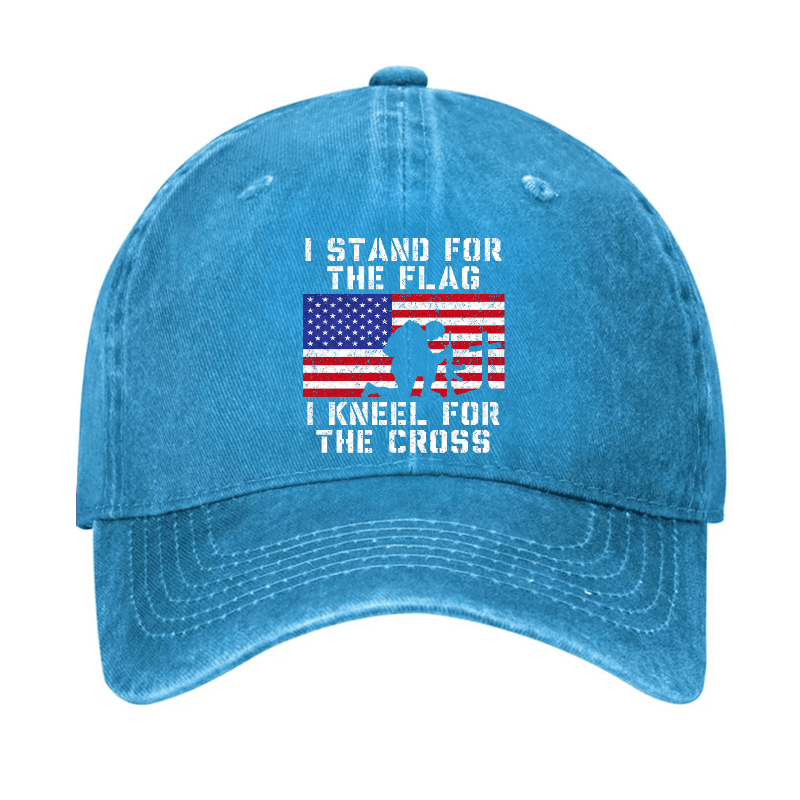 I Stand For The Flag I Kneel For The Cross Cap (Free Customization)-Maturelion