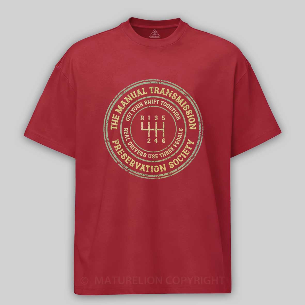 Maturelion The Manual Transmission Preservation Society Cotton T-shirt