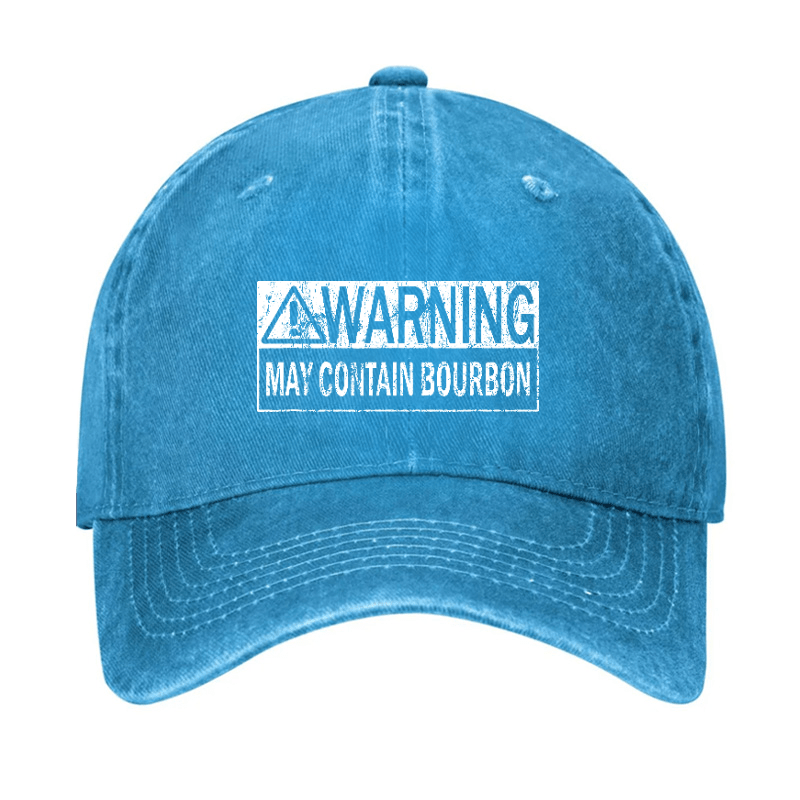 Warning May Contain Bourbon Funny Drinking Cap-Maturelion