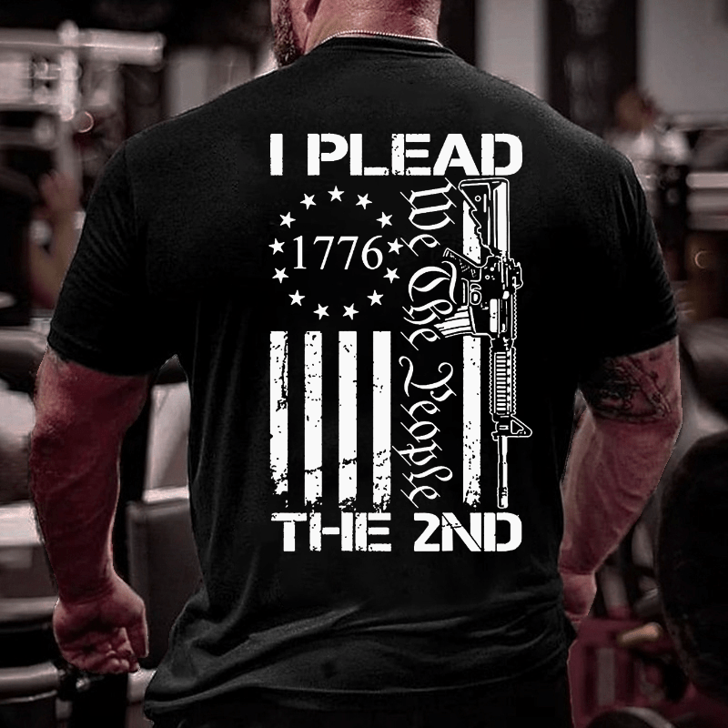 Maturelion I Plead The 2nd Amendment We The People AR15 Pro Gun Cotton T-shirt (Free Customization)