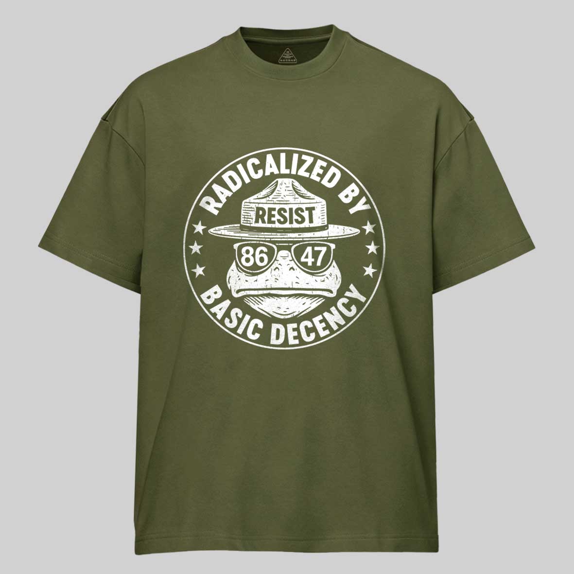 Maturelion Radicalized by Basic Decency Frog 8647 Cotton T-shirt