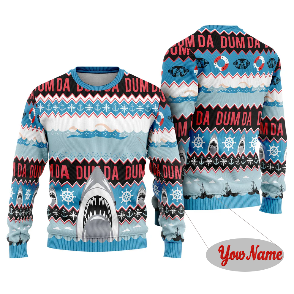 [Copy]Maturelion Classical Funny Customize Your Name Father Gift Ugly Christmas Sweater