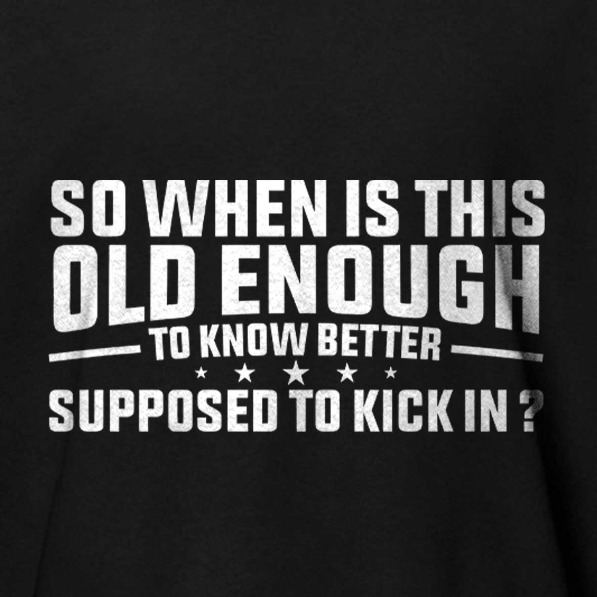 Maturelion so when is this old enough to know better supposed to kick in Cotton T-shirt