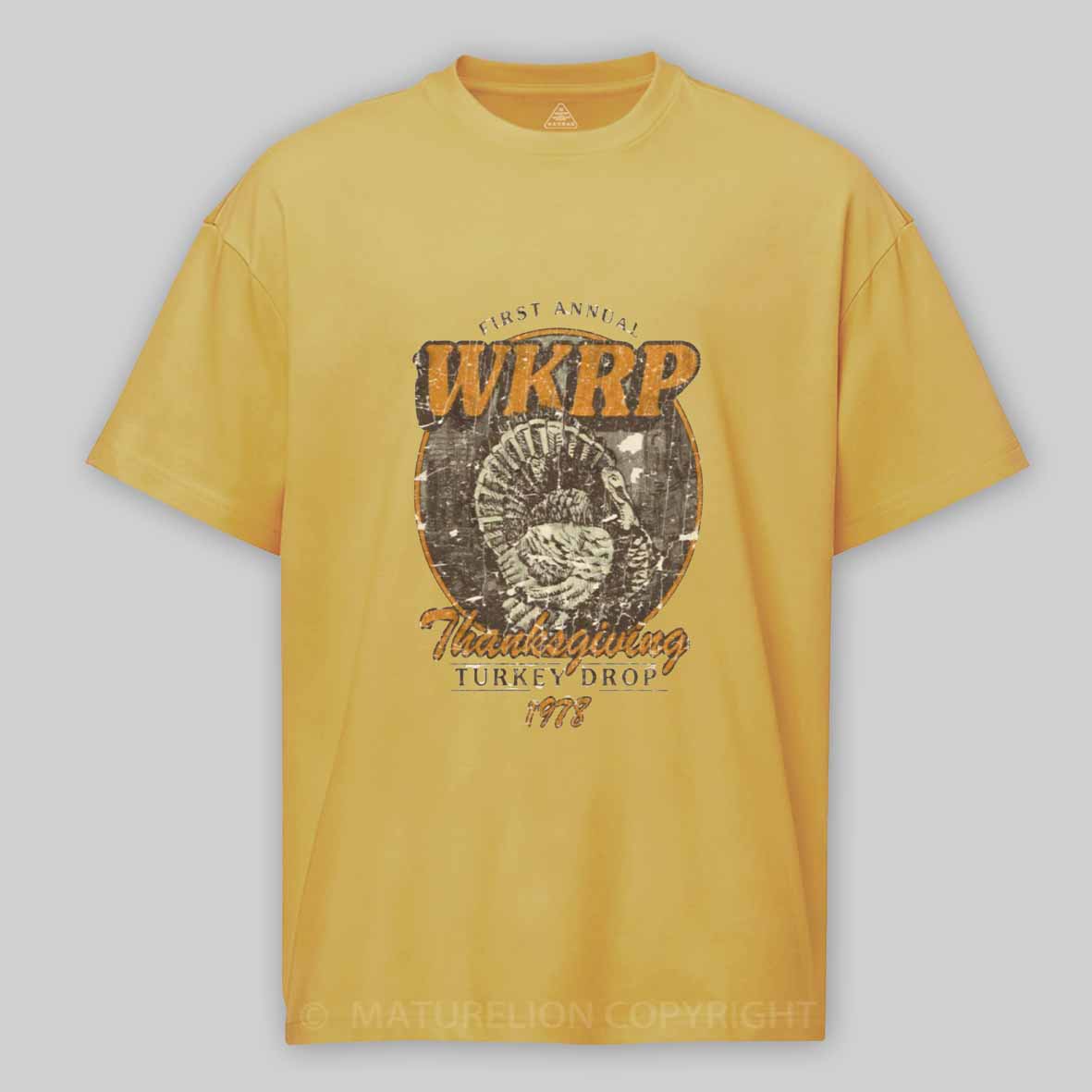 Maturelion WKRP Turkey Drop 1978 Cotton T-shirt