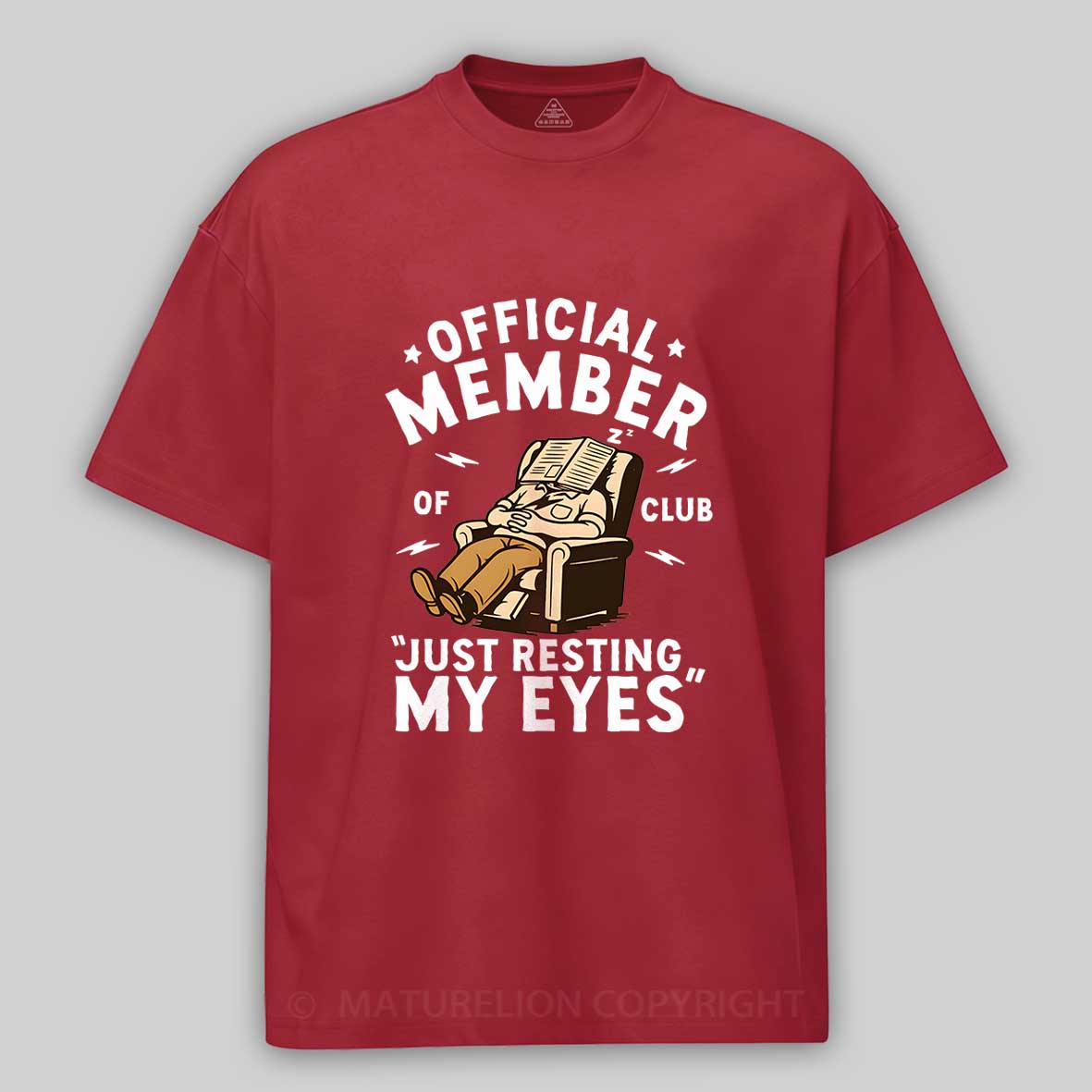 Maturelion Men's T-shirt Just Resting My Eyes Cotton T-shirt