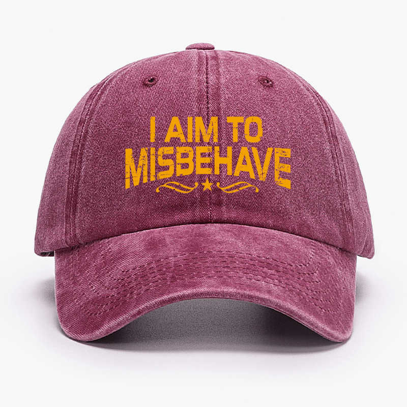 I Aim To Misbehave Funny Sarcastic Cap-Maturelion