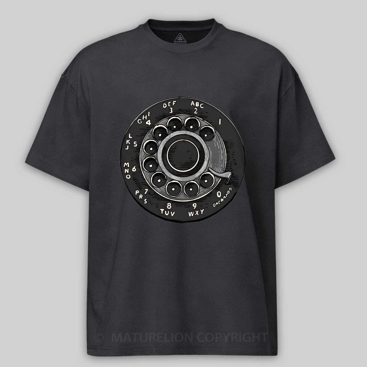 Maturelion Retro Rotary Dial Phone Cotton T-shirt
