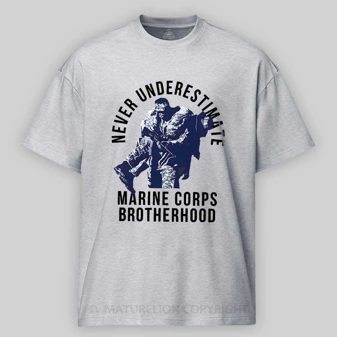 Maturelion Men's T-Shirt Never Underestimate Brotherhood Cotton T-Shirt