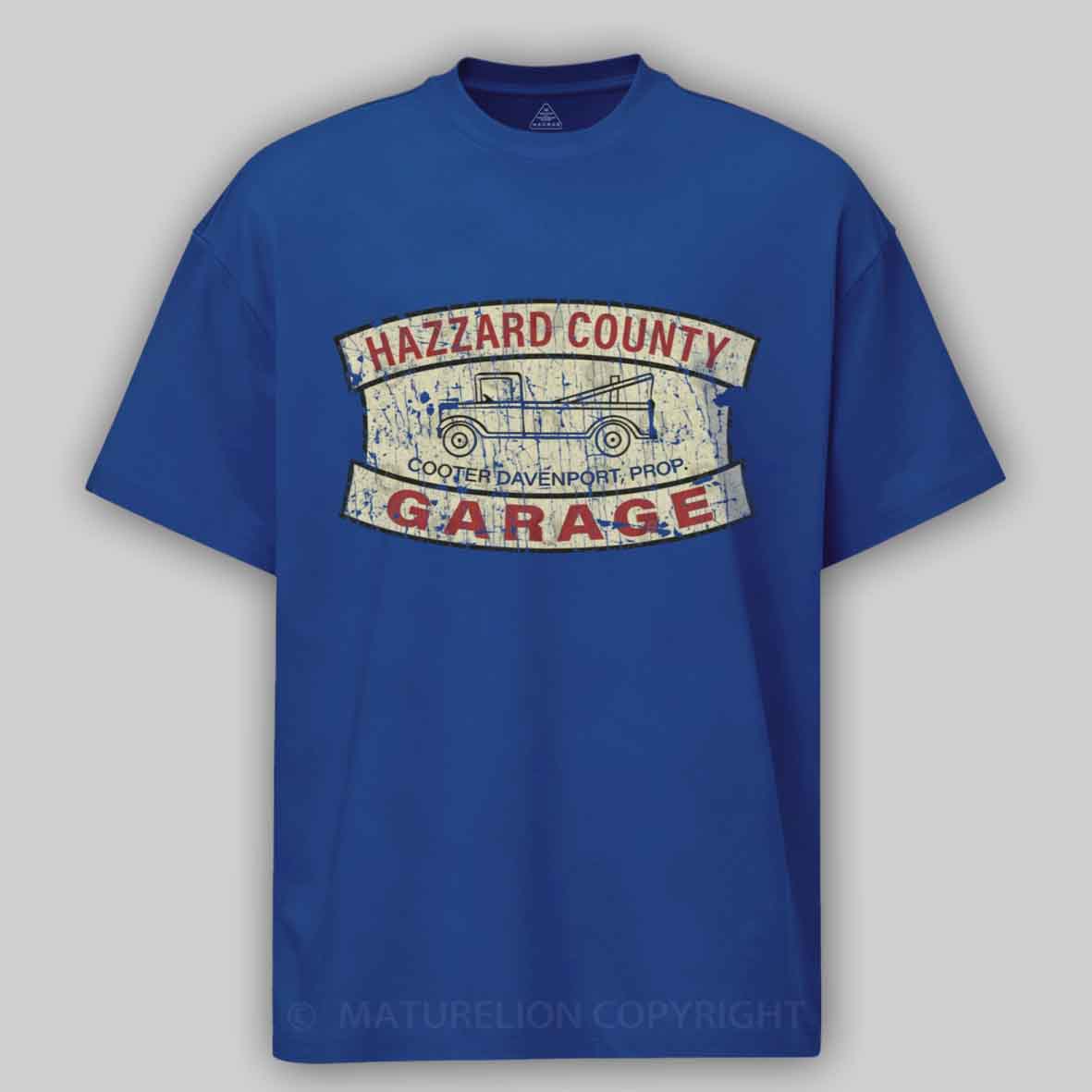 Maturelion Hazzard County Garage 1979 Cotton T-shirt