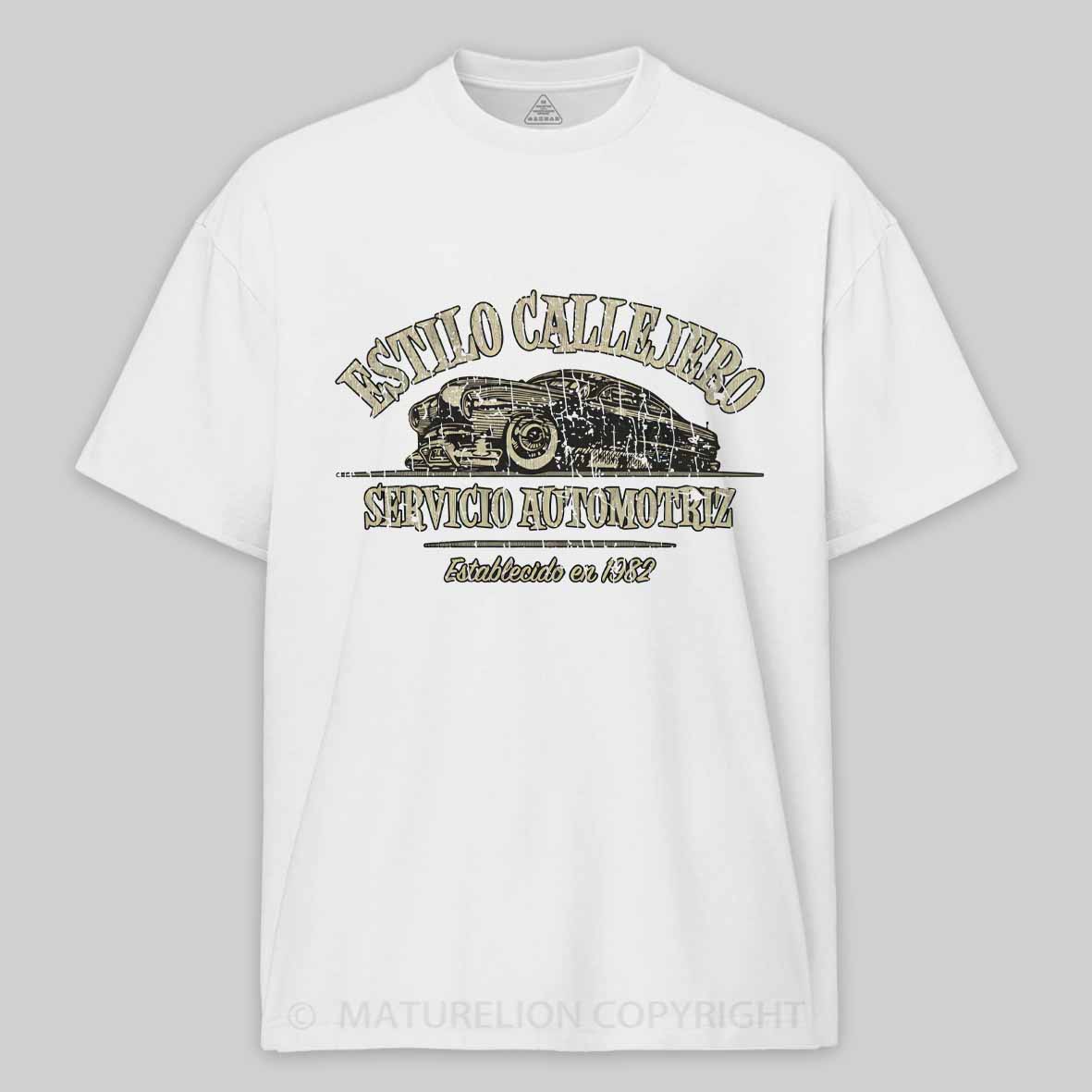 Maturelion Estilo Callejero Servicio Automotriz 1982 Cotton T-shirt