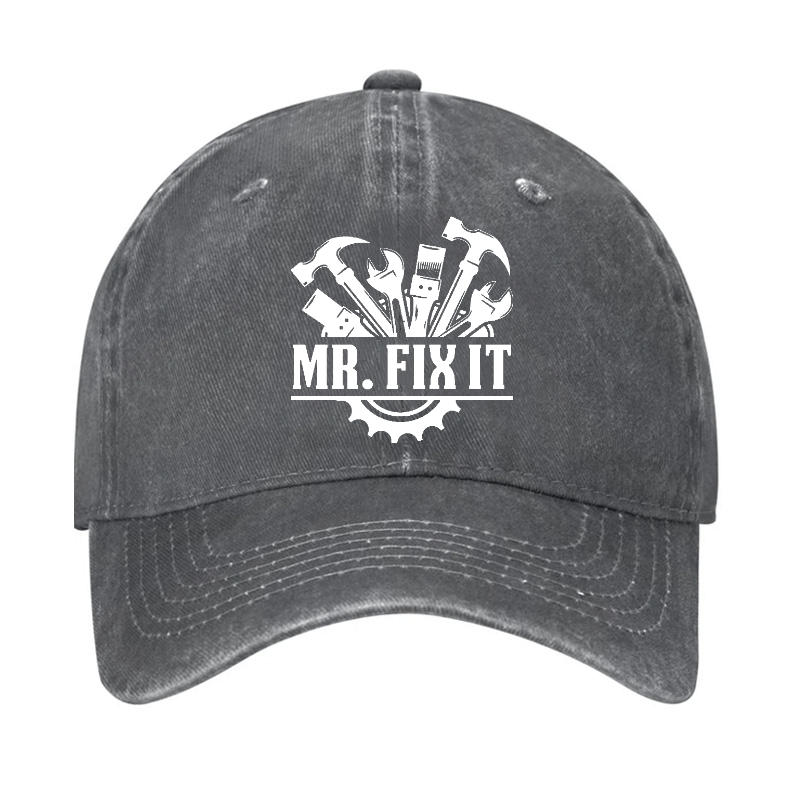 Mr. Fix It Funny Dad Gift Baseball Cap-Maturelion