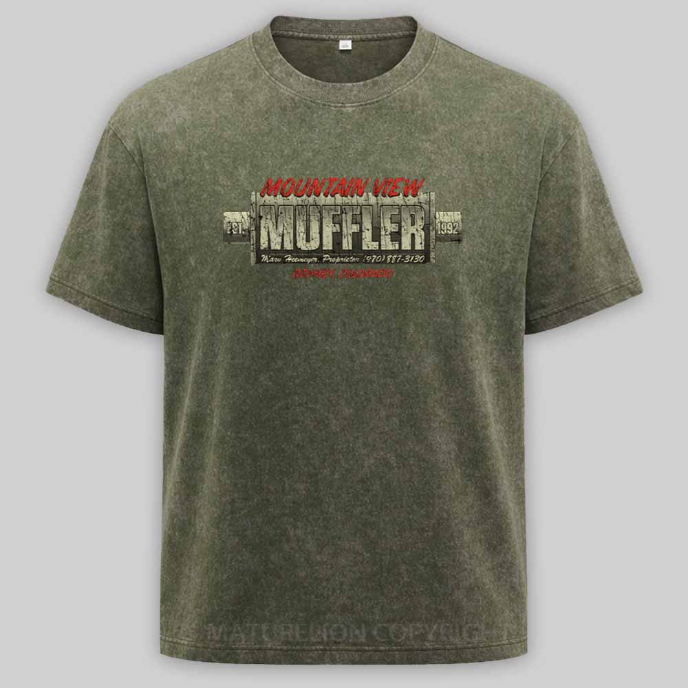 Maturelion Mountain View Muffler 1992 Washed T-shirt