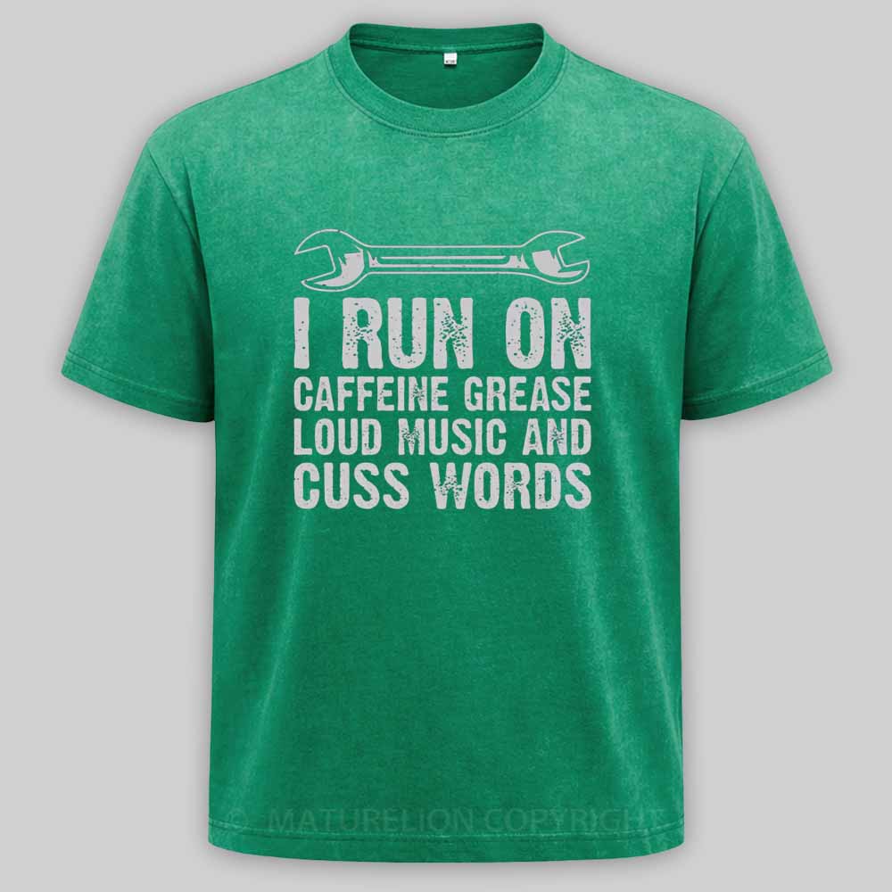 Maturelion Car Auto Motorcycle Mechanic Funny Sayings And Diesel Gifts Washed T-shirt