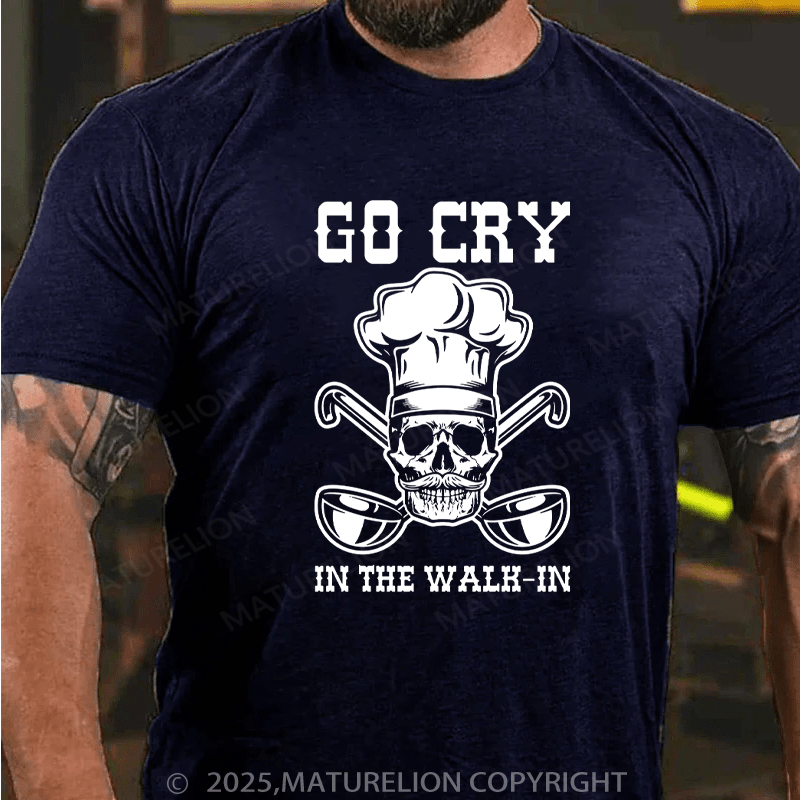 Maturelion Men's T-Shirt Co Cry In The Walk-In Cotton T-Shirt