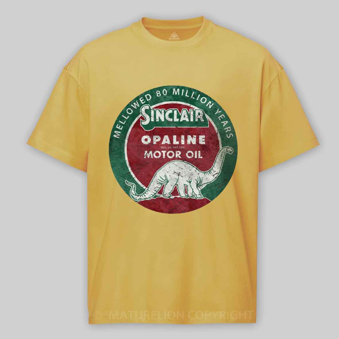 Maturelion Diplodocus Motor Oil V01 Cotton T-shirt