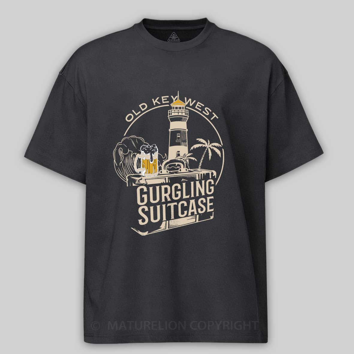 Maturelion Gurgling Suitcase Old Key West Orlando Resort Cotton T-shirt