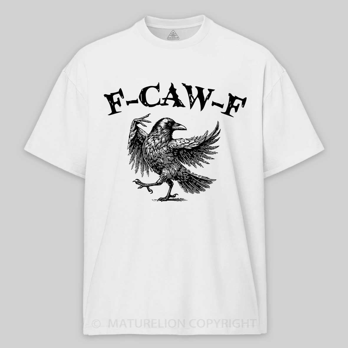 Maturelion Men's T-Shirt F-Caw-F Cotton T-Shirt