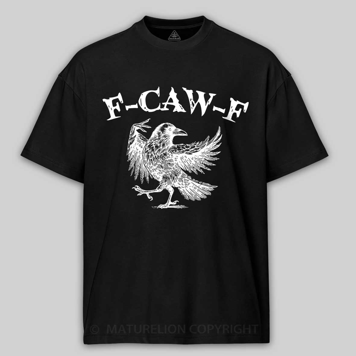 Maturelion Men's T-Shirt F-Caw-F Cotton T-Shirt