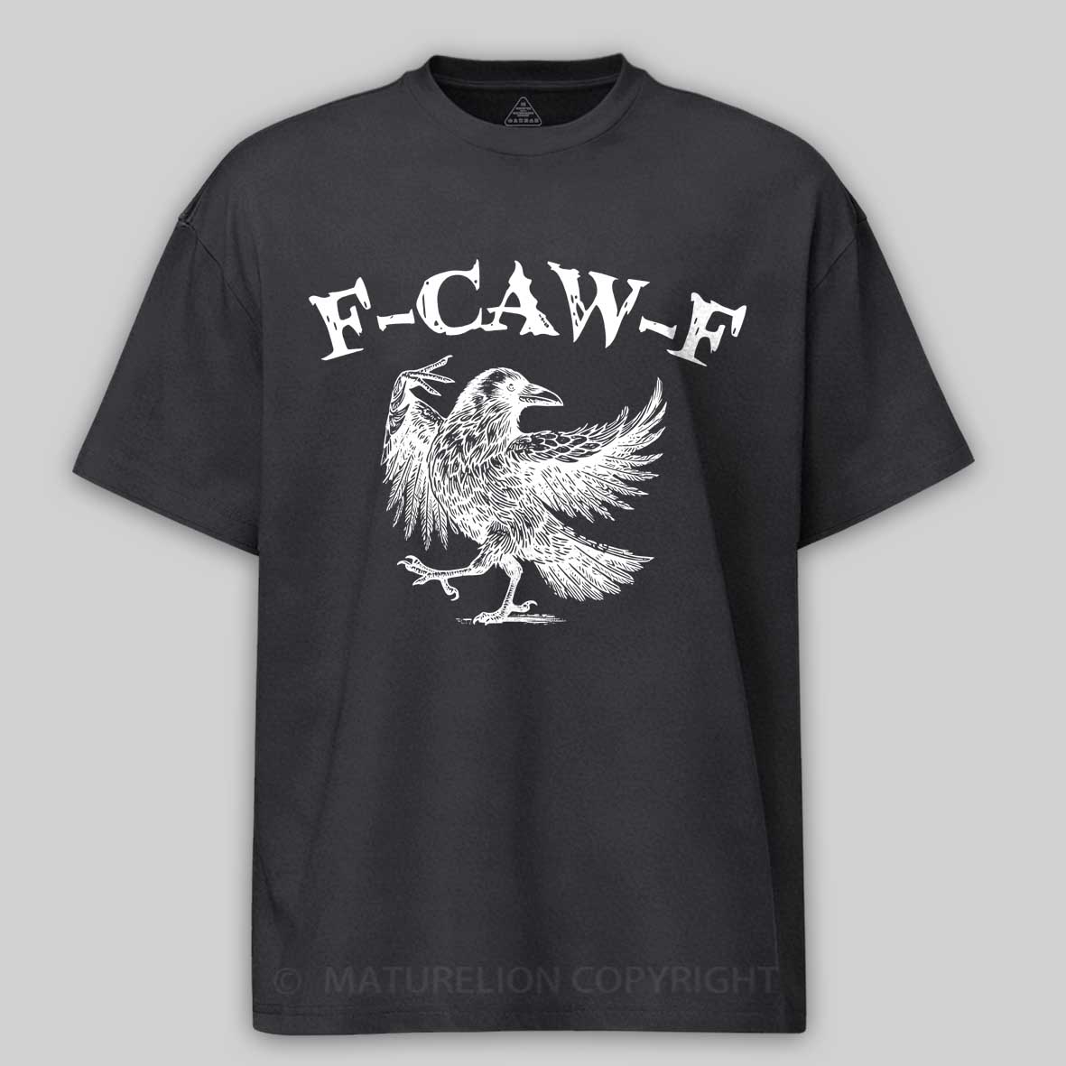 Maturelion Men's T-Shirt F-Caw-F Cotton T-Shirt