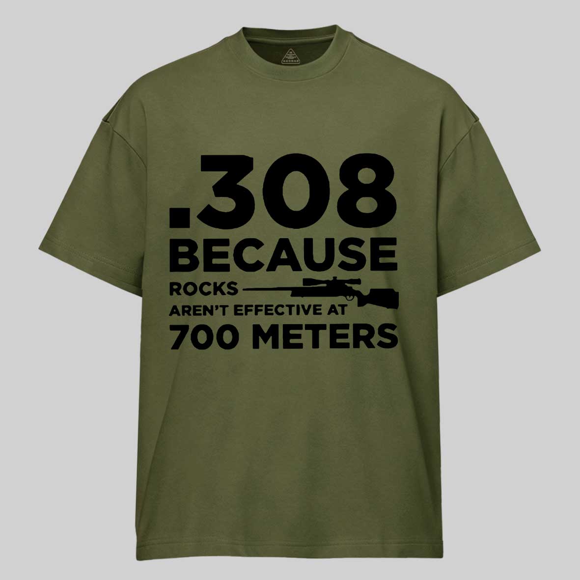Maturelion 308 Because Rocks Aren'T Effective At 700 Meters Unisex Cotton T-shirt -Maturelion